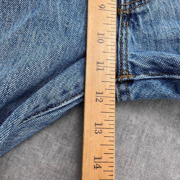 Levis 501 Jeans Men 36W 30L XX Blue Button Fly Straight Leg Black Bat Wing‎ - Picture 8 of 14